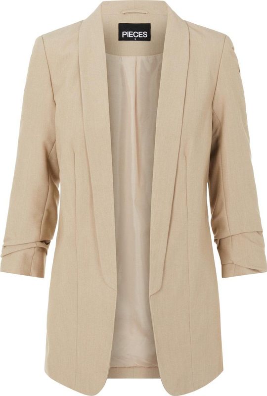 Blazer - White Pepper - Slim Fit - Sjaalkraag - 3/4-Mouwen