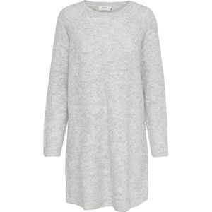 Tricot Jurk - Light Grey Melange - Breisel