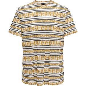 ONLY & SONS - KETU REG SS JAQUARD - Bright White - T-shirt - Katoen