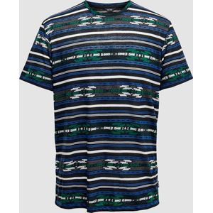 Only Sons - Ketu Reg Ss Jaquard - Dark Navy - Mannen