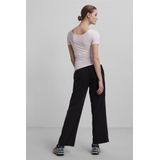 PIECES - T-shirt - Wit - Katoen - Lange Mouwen - Ronde Hals