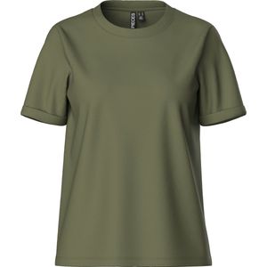 Pieces - Pcria Ss Fold Up Solid Tee Jrs Noos Bc - Dames - t-Shirts