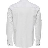 Only & Sons Onscaiden LS Half Placket Shirt - Wit - Lange Mouwen