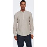 Only & Sons - ONSCAIDEN - Longsleeve - Beige - Katoen/Linnen