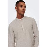 Only & Sons - ONSCAIDEN - Longsleeve - Beige - Katoen/Linnen