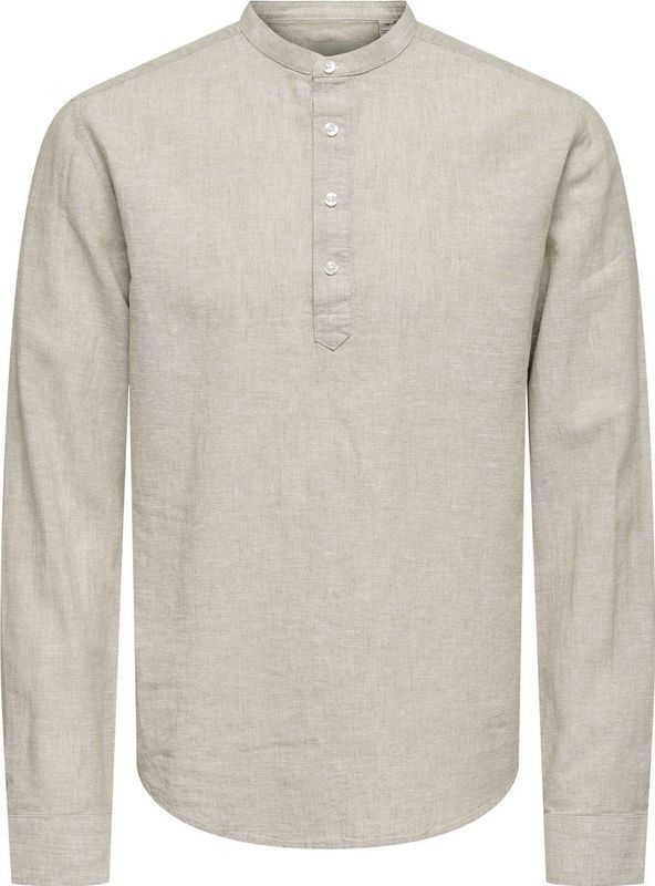 Only & Sons - ONSCAIDEN - Longsleeve - Beige - Katoen/Linnen