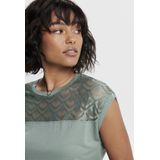 JDY Onlnicole Top - Korte Mouwen met Kanten Detail
