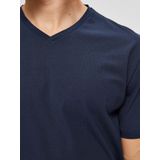 T-shirt Selected Kurzärmelig Col V Newpima