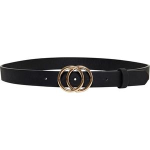 Only dames Riem Onlrasmi Pu Jeans Riem Noos,Zwart/detail: zwart/gouden gesp80