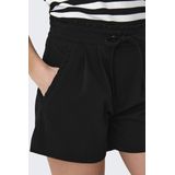 JDY - Korte Broeken - Zwart - Katoen - Koordsluiting