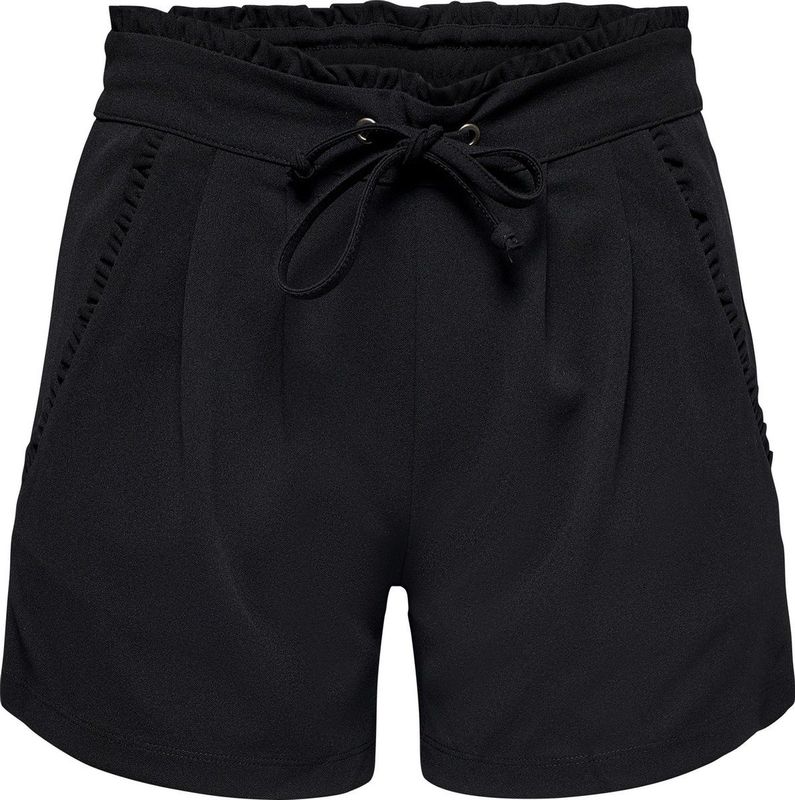 JDY - Korte Broeken - Zwart - Katoen - Koordsluiting