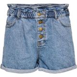 ONLY - ONLCUBA - Denim Shorts - Blauw - Katoen - Elastische Tailleband