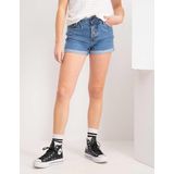 ONLY - ONLCUBA - Denim Shorts - Blauw - Katoen - Elastische Tailleband