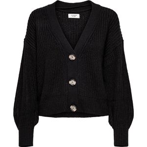 JDY - Vest - V-Hals - Lange Mouwen - Knoop en Lussluiting - Kort - Regular Fit