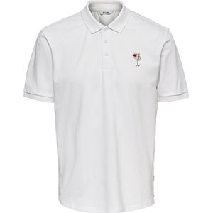 Only & Sons Billy - Poloshirt - Wit - Katoen - Korte Mouw