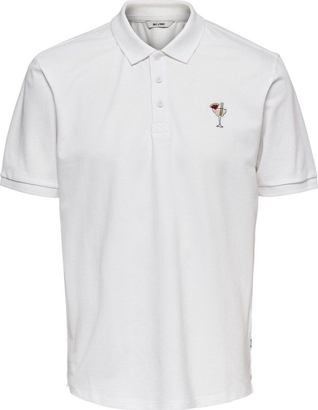 Only & Sons Billy - Poloshirt - Wit - Katoen - Korte Mouw