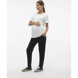 Zwangerschapsbroek - Zwart - Katoen - Rekbare Buikband