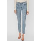 Vero Moda Jeans Vmsophia Hr Skinny Destr J Am314 No 10225526 Light Blue Denim Dames
