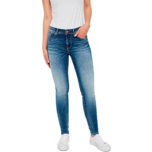Slimfit Jeans - Verwassen - Katoen/Elastaan - Normale Taille