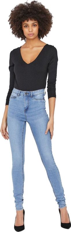 Noisy may Jeans Nmcallie Hw Skinny Jeans Vi059lb Noos 27010813 Light Blue Denim Dames