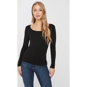 Vero Moda - T-shirt - Zwart - Katoenmix