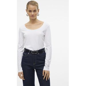 Vero Moda - T-shirt - Bright White - Katoen/Elastan