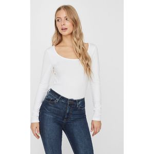 Vero Moda - T-shirt - Bright White - Katoen/Elastan