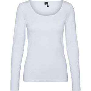 Vmmaxi - T-shirt - Blouse - Zwart - U-Hals - Lange Mouwen - Slim Fit