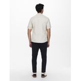 ONLY & SONS - Overhemd - Beige - Korte Mouw - Slim Fit - Modern