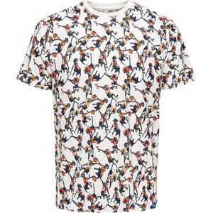 ONLY & SONS - EDGARKI LIFE SLIM SS NF 6542 - Cloud Dancer - Heren T-shirt
