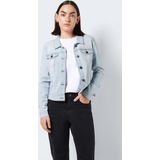 ONLY Lichtblauwe Spijkerbroek Dames - Stretch Denim met Raw Hem
