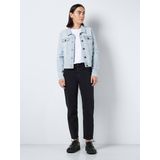 ONLY Lichtblauwe Spijkerbroek Dames - Stretch Denim met Raw Hem