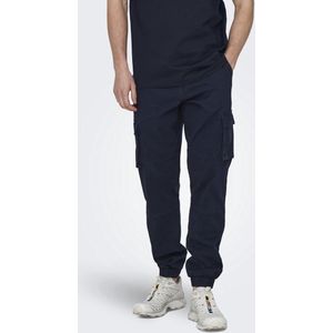 Cargo Broek - Twill - Zwart - Tapered Fit