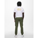 Onscam - Tapered Fit - Cargo Broek - Groen - Twill - Elastisch Detail
