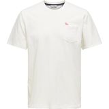 ONLY & SONS - INK REG SS - T-shirt - Cloud Dancer - Katoen