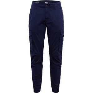 JACK & JONES - PAUL FLAKE - Cargo Jogger - Navy - Twill Denim - Elastische Taille