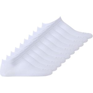 Jack & Jones 10-Pack Witte Sneaker Sokken Katoen - Voordeelverpakking