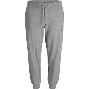 Jack & Jones - Joggingbroek - Grijs - Katoen - Wijde Fit