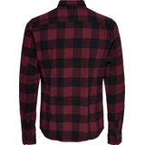 ONLY & SONS - Onsgudmund - Overhemd - Bordeaux - Katoen