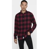 ONLY & SONS - Onsgudmund - Overhemd - Bordeaux - Katoen