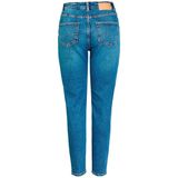 Pieces Kesia Mom Ankle Destroy235 Vi Hoogzittende Jeans Blauw Vrouw
