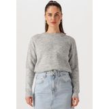 Selected Femme Lulu Ls Knit O neck B Truien & vesten Lichtgrijs