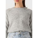 Selected Femme Lulu Ls Knit O neck B Truien & vesten Lichtgrijs