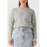 Selected Femme Lulu Ls Knit O neck B Truien & vesten Lichtgrijs
