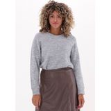 Selected Femme Lulu Ls Knit O neck B Truien & vesten Lichtgrijs