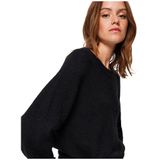 Selected Femme Lulu Ls Knit O neck B Truien & vesten Zwart