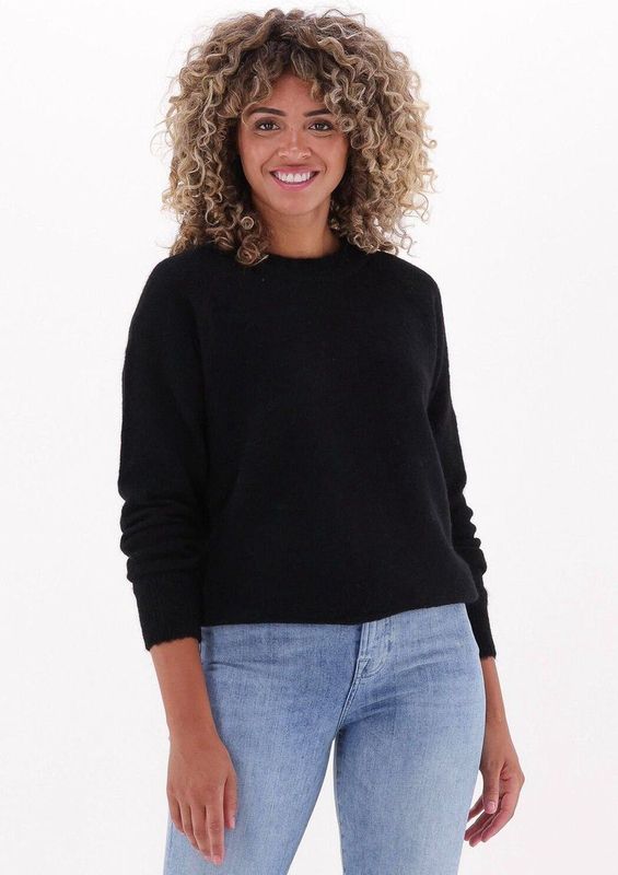 Selected Femme Lulu Ls Knit O neck B Truien & vesten Zwart