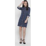 LEMMI - Donkerblauwe elastische jeans met slanke pijp