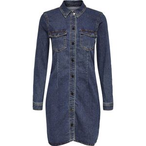 LEMMI - Donkerblauwe elastische jeans met slanke pijp