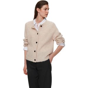 Selected Femme Lulu Ls Knit Short Cardigan Truien & vesten Beige
